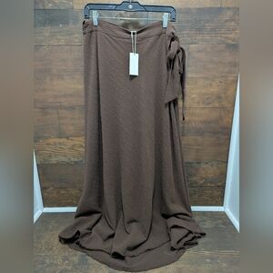 Z Supply Chocolate Brown Maxi Skirt